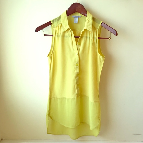 H&M Yellow Sleeveless Tunic - Picture 2 of 5